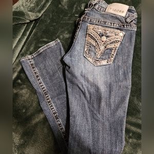 Vigoss Embellished Pocket Denim Bootcut Jeans